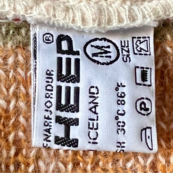 Vintage ICE SHEEP Icelandic 100% New Wool Crew Neck Pullover Sweater—SZ. Med - Picture 10 of 17
